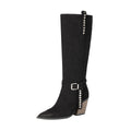 Lady's High Heel Boots with Studs, Pointed Toe, High Shaft Western Style Made to order, ships in 7 days