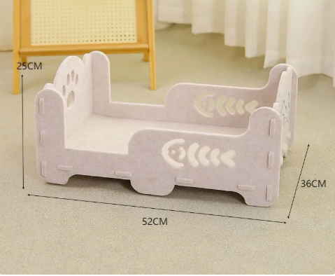 Felt Cat Nest Felt Pet Supplies Multi functional Removable Washable Up and Down Felt Cat Bed Suitable for Cats of All Sizes and