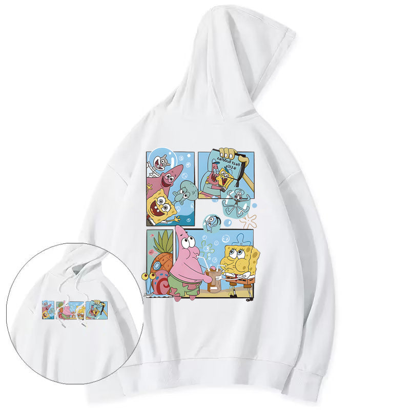 Men's  SpongeBob Graphic Long Sleeve Hooded Sweatshirt