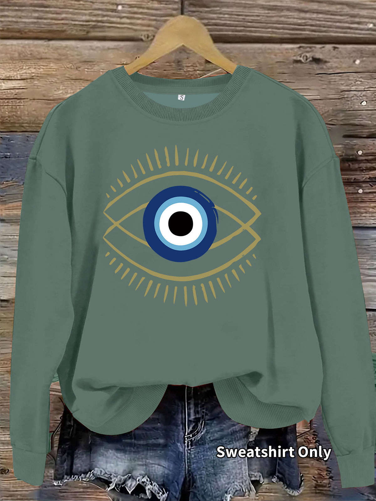 Loose velvet sweatshirt