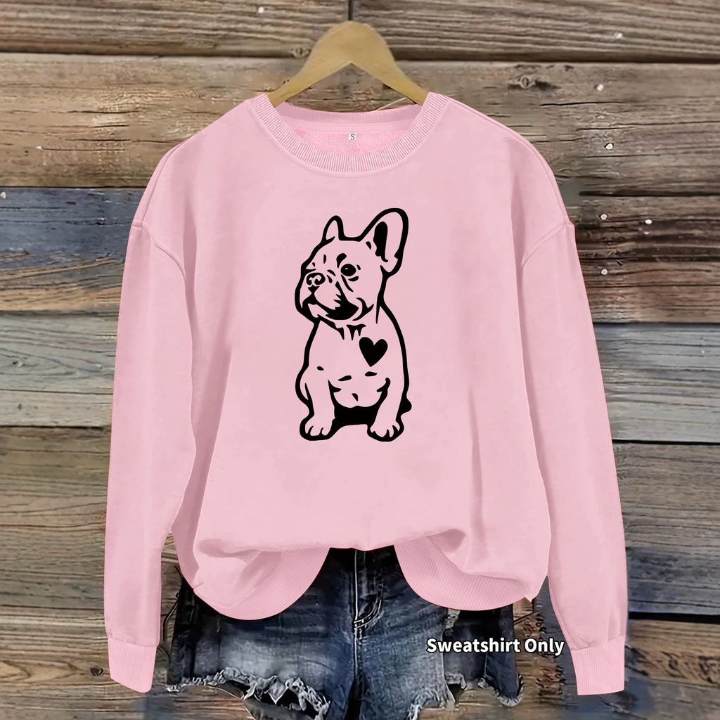 Round neck long sleeved sweatshirt