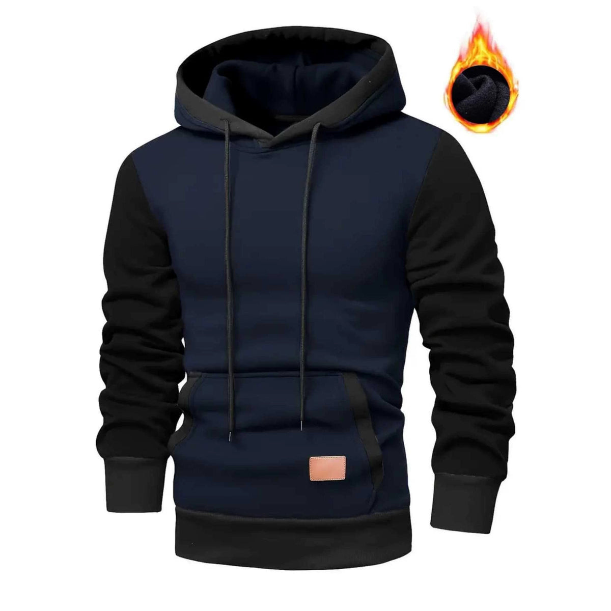 Men's Color Block Sweatshirt Jacket Casual Sporty Thick Fleece Pullover