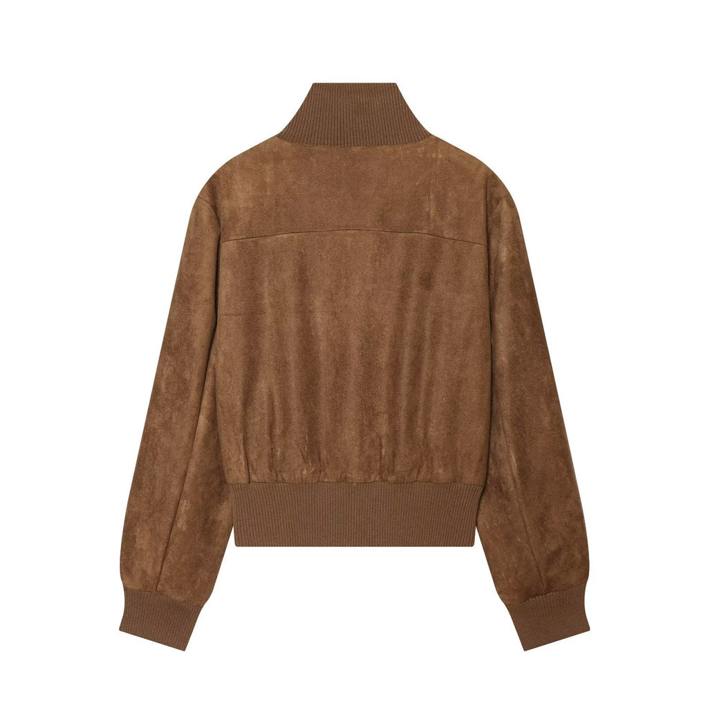 Stand up collar and large pocket jacket