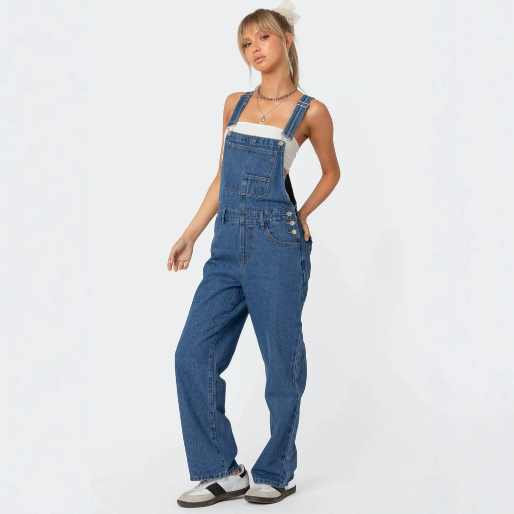 Summer Women's Trendy  Denim Overalls Casual Streetwear Comfortable Suspender Pants
