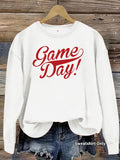 Printed loose women's fleece hoodie
