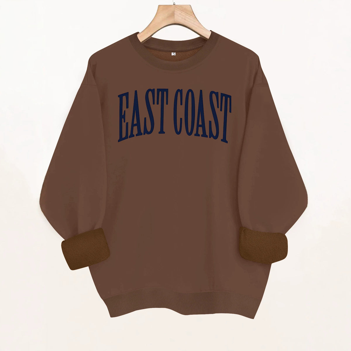 Round neck fleece hoodie