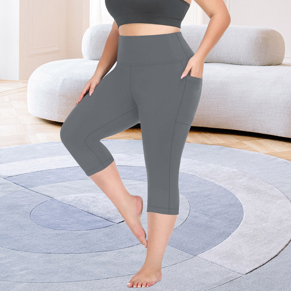 Pocket size seven yoga pants milk silk high waisted sports leggings