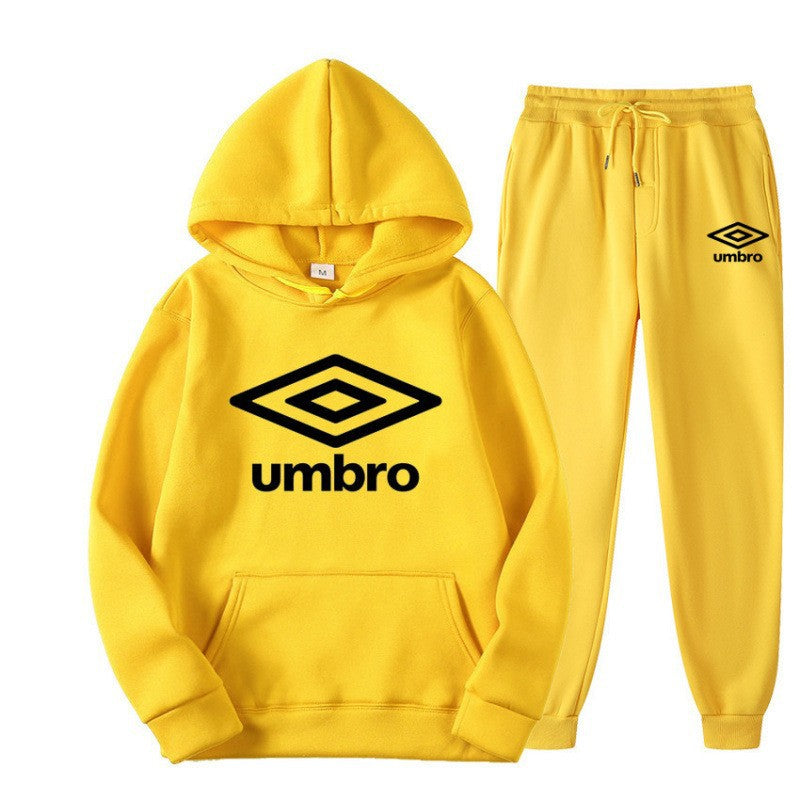 Sporty Hoodie and Pants Set for Men, Streetwear Casual Printed Hooded Sweatshirt  Joggers, Two-Piece