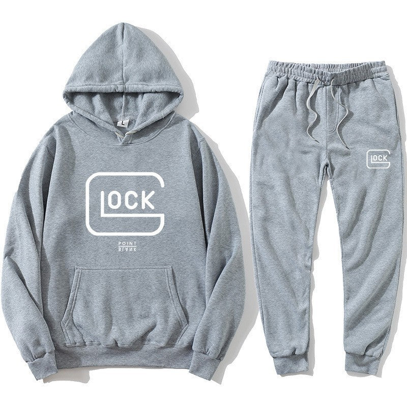 Streetwear Hooded Crewneck Sweatshirt for Men, Casual Warm Hoodie
