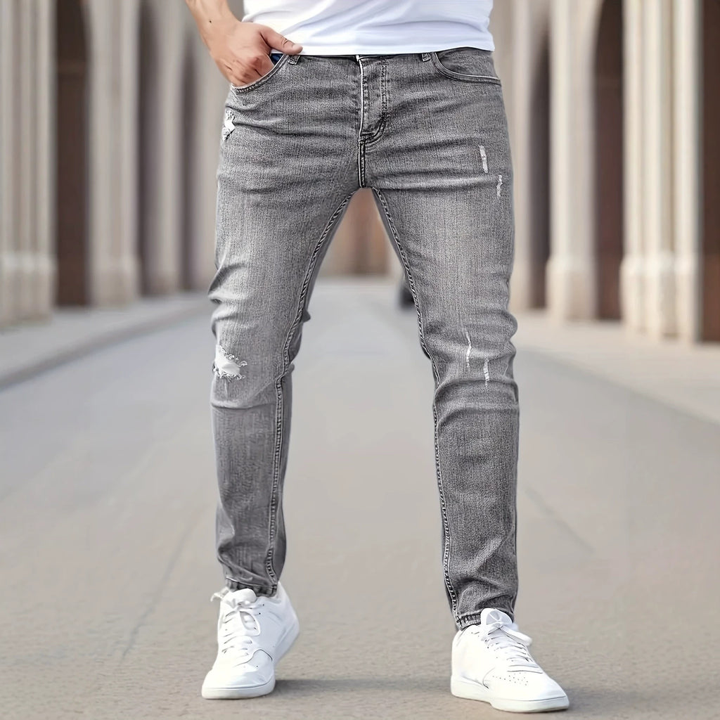 Style Summer Slim Fit Skinny Jeans for Men Fashion Casual Denim Pants