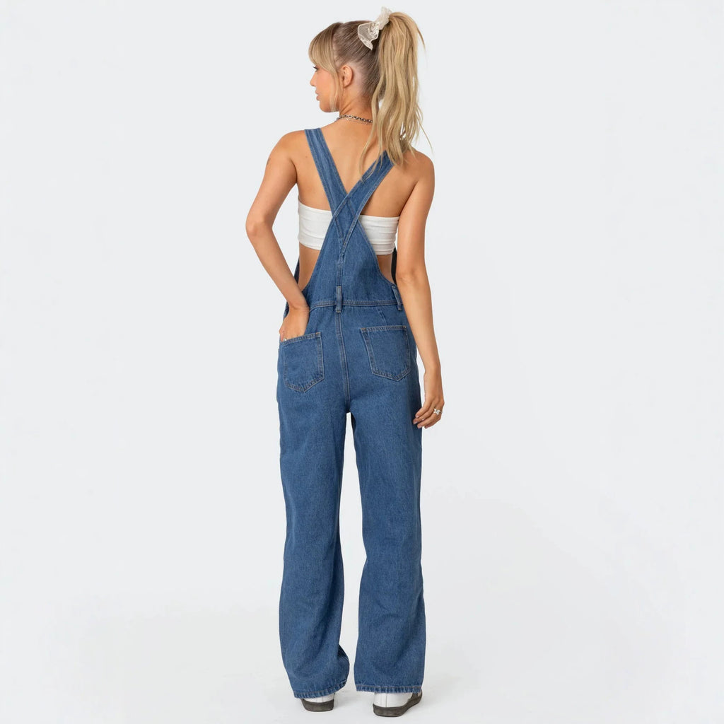 Summer Women's Trendy  Denim Overalls Casual Streetwear Comfortable Suspender Pants