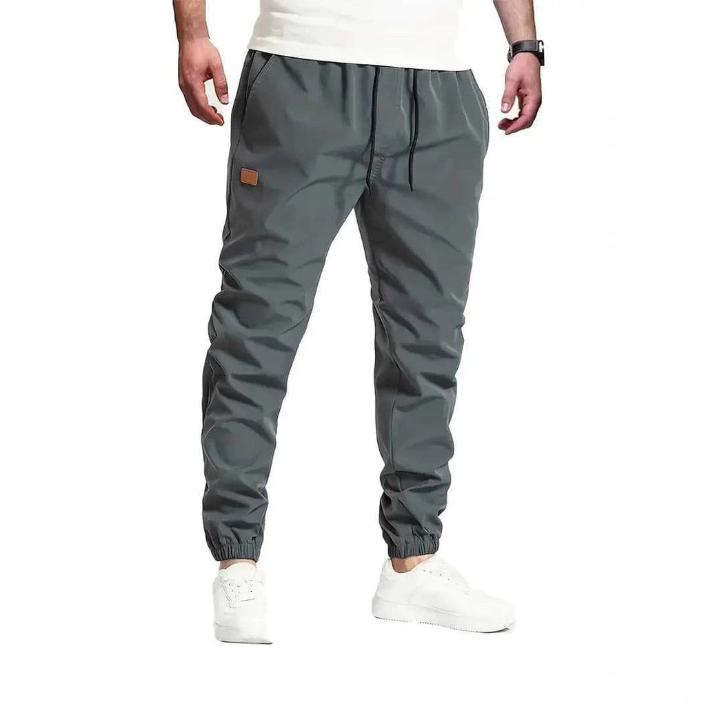 Men's Casual Cargo Pants, Slim Fit Cuffed Workwear Trousers