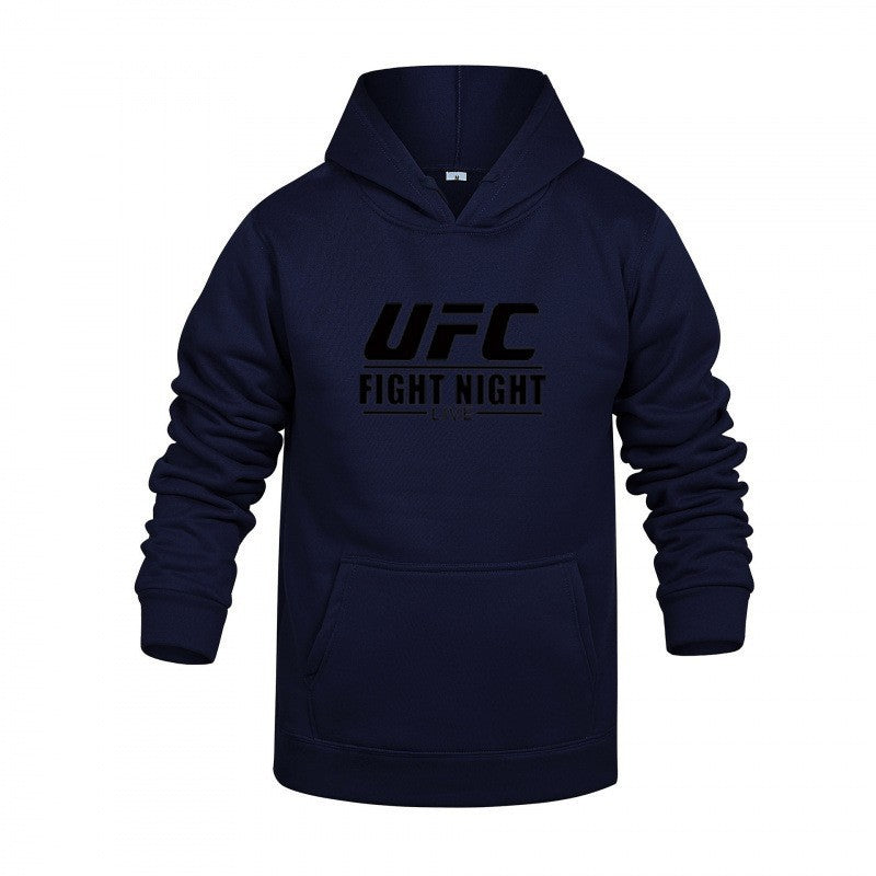 Trendy UFC Letter Print Casual Hoodie for Men, Long Sleeve,Sweatshirt