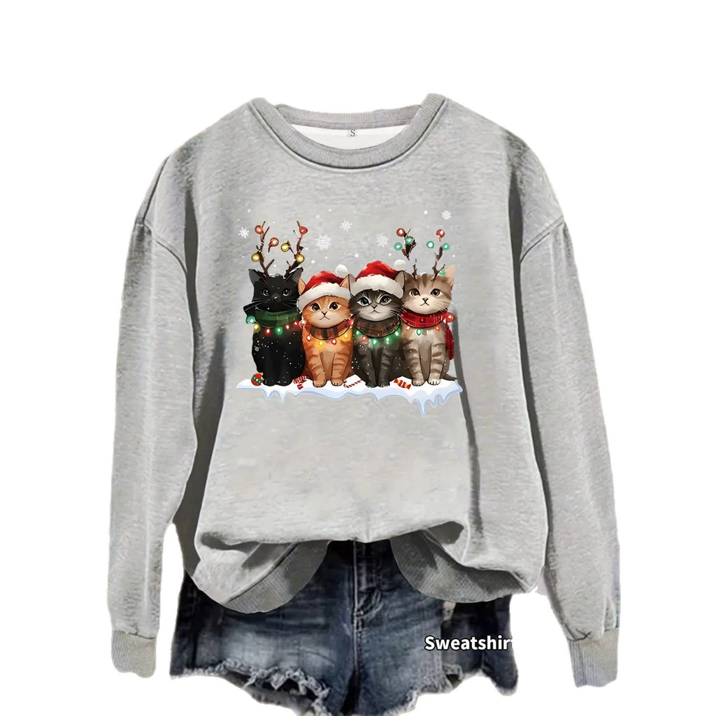 Loose velvet sweatshirt