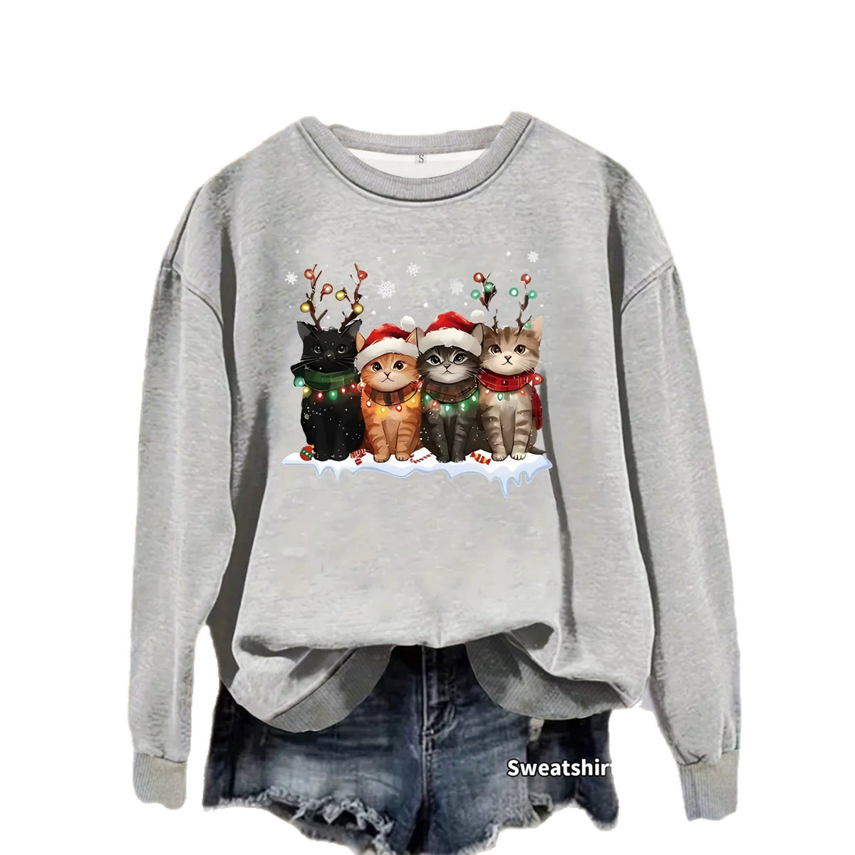 Loose velvet sweatshirt