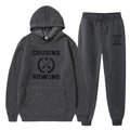Loose Hooded Sweatshirt and Cuffed Pants Set