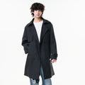 Double-Breasted Mid-Length Loose Men's Trench Coat