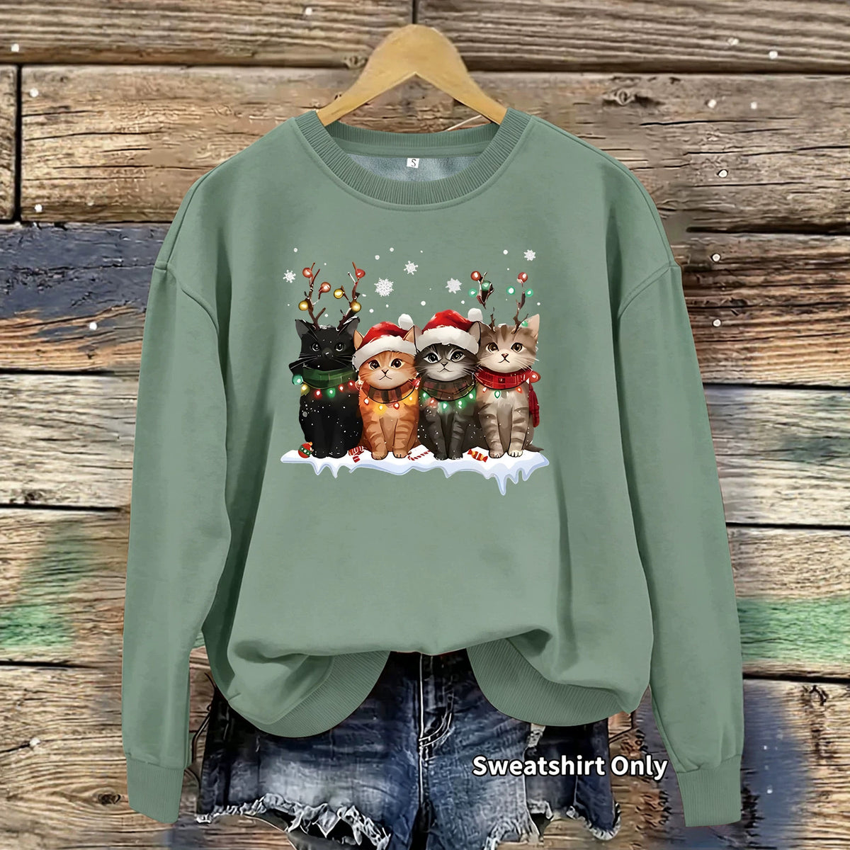 Loose velvet sweatshirt