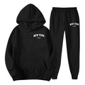 Men's Hoodie Set Solid Color Two-Piece