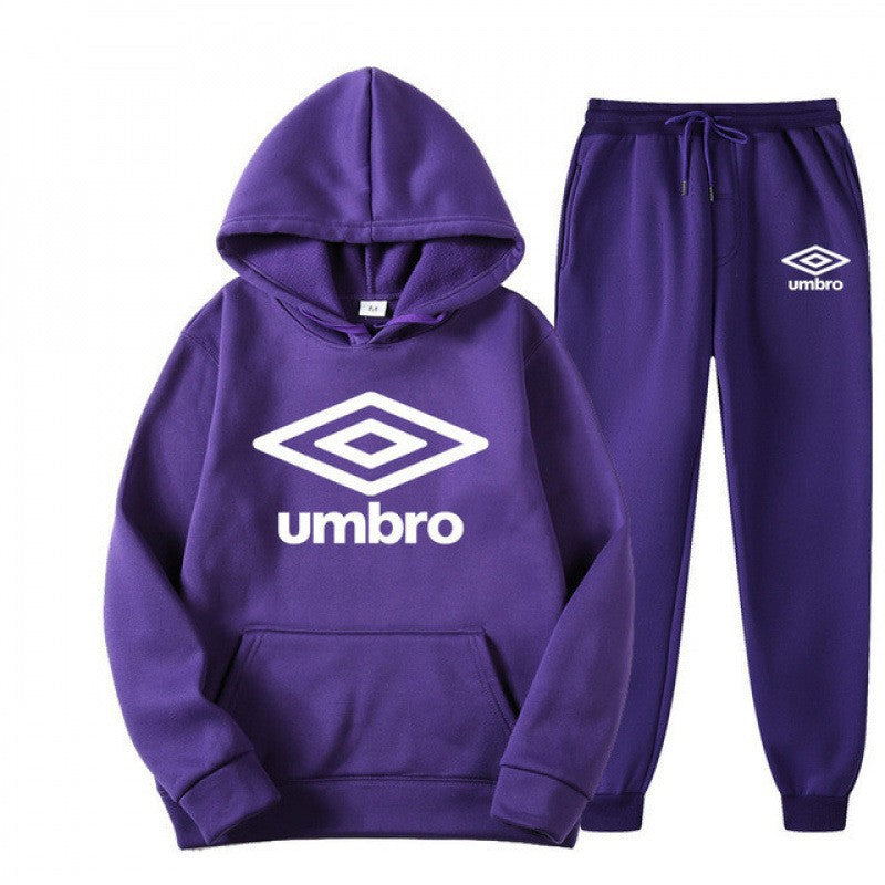 Sporty Hoodie and Pants Set for Men, Streetwear Casual Printed Hooded Sweatshirt  Joggers, Two-Piece
