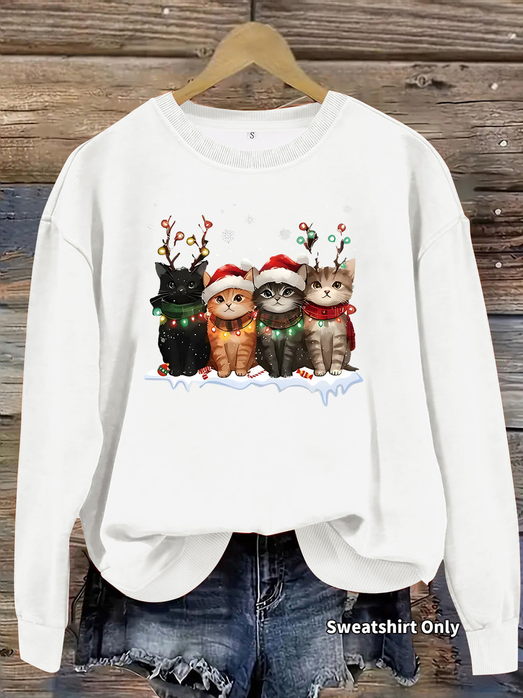 Loose velvet sweatshirt