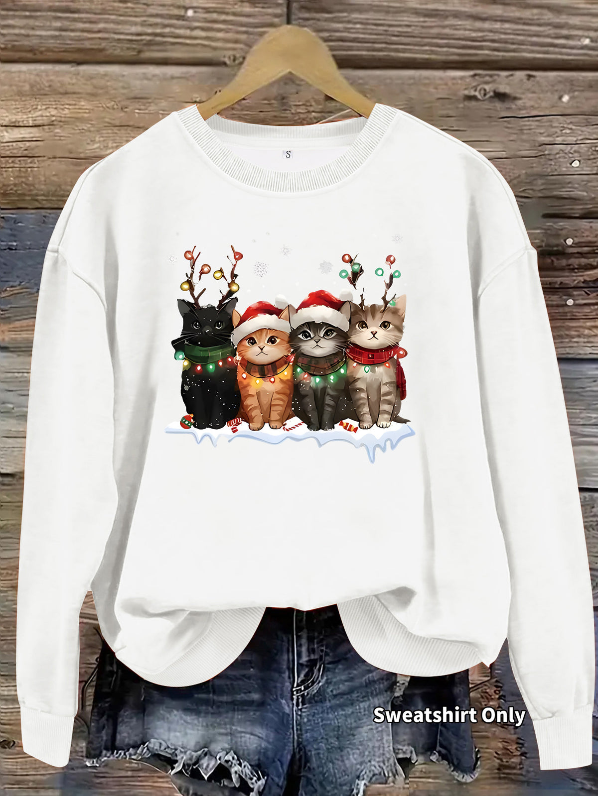 Loose velvet sweatshirt