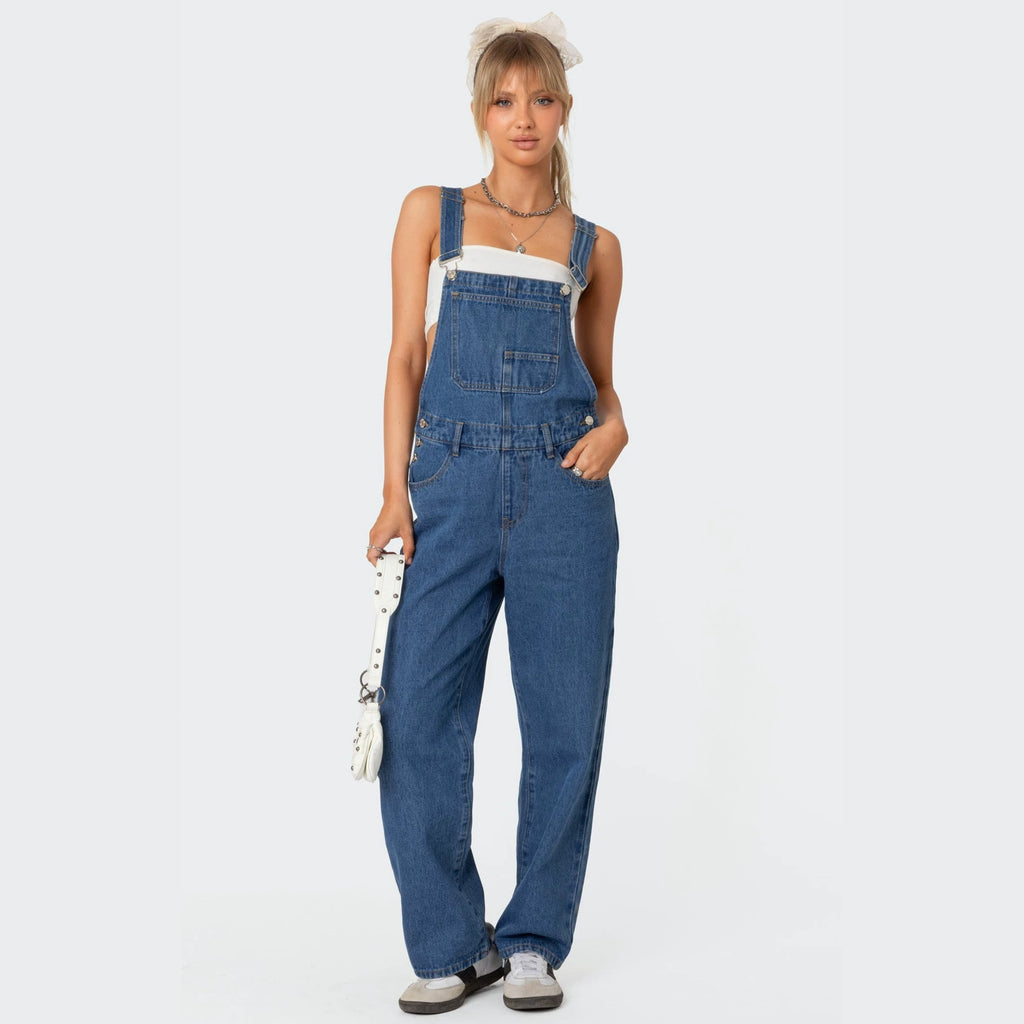 Summer Women's Trendy  Denim Overalls Casual Streetwear Comfortable Suspender Pants