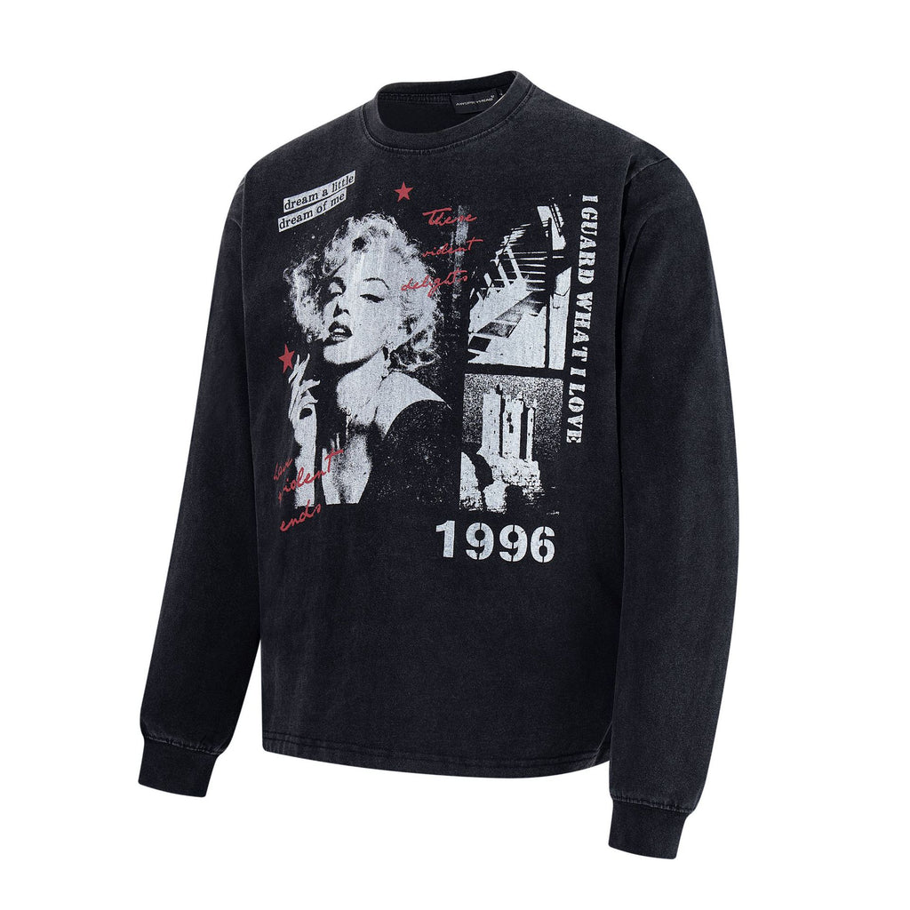 Marilyn Monroe printed vintage long sleeved t-shirt