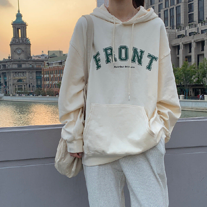 Oversized Fleece-Lined Hooded Sweatshirt for Women
