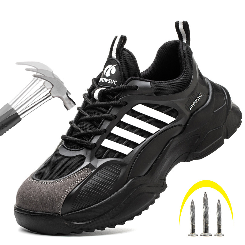 Lightweight and breathable safety shoes for men and women, anti smashing and puncture work shoes, safety shoes