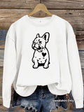 Round neck long sleeved sweatshirt