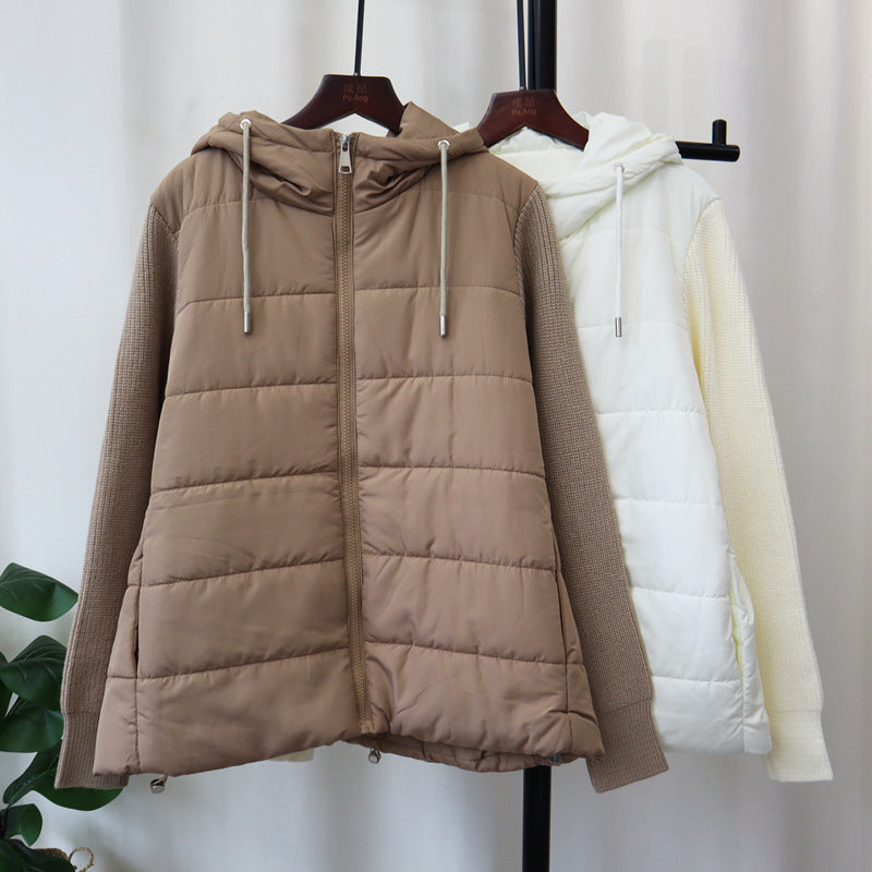 Hooded loose zipper jacket for women