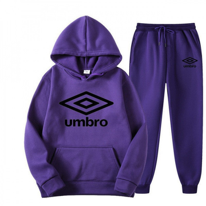 Sporty Hoodie and Pants Set for Men, Streetwear Casual Printed Hooded Sweatshirt  Joggers, Two-Piece