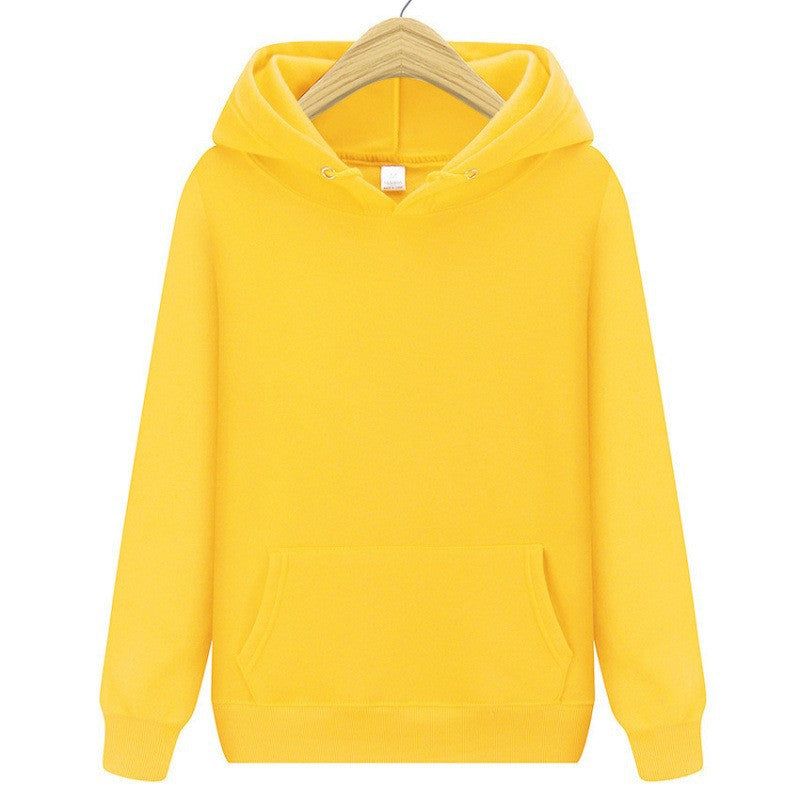 Solid Color Casual Athletic Pullover Hoodie Unisex Sweatshirt Jacket