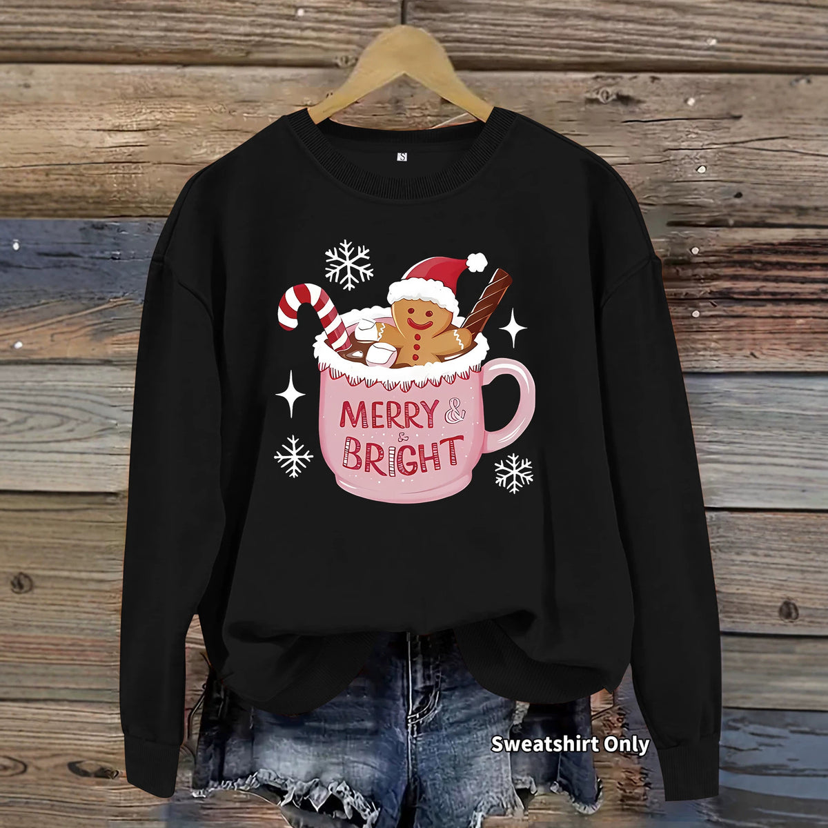 Loose velvet sweatshirt