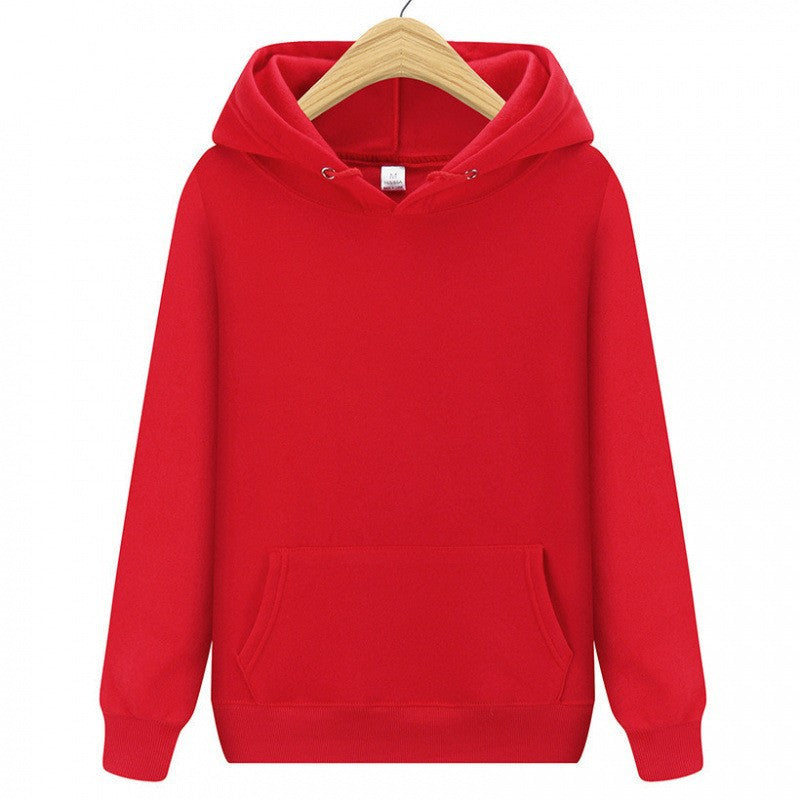 Solid Color Casual Athletic Pullover Hoodie Unisex Sweatshirt Jacket