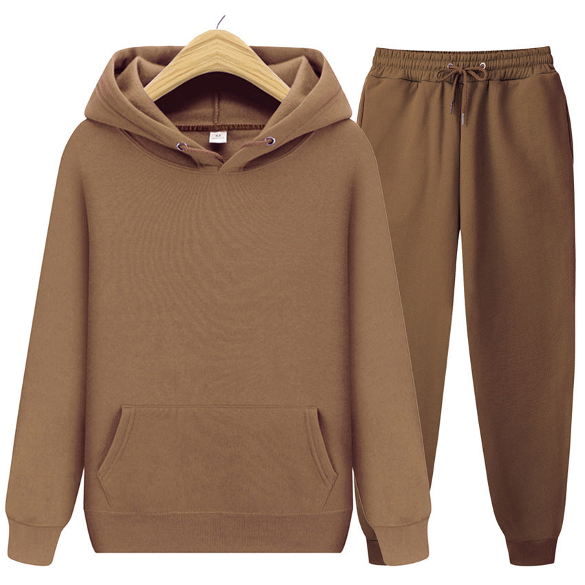 Men's Solid Color Thickened Hoodie Sweatshirt Casual Pullover Unisex Top