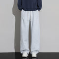 Lightweight Men's Striped  Wide-Leg Casual Pants, Quick-Dry, Loose Straight Fit, Trendy Brand Long Trousers