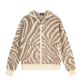 Zipper Zebra Pattern Sweater