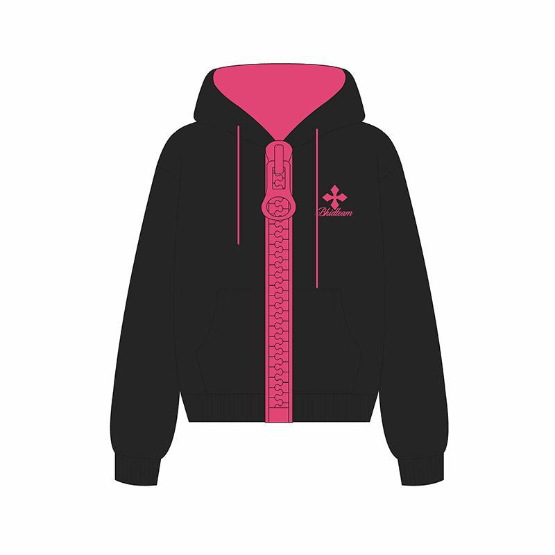 Women's Relaxed Fit Hooded Sweatshirt Jacket - White Grey Fall Winter Pullover