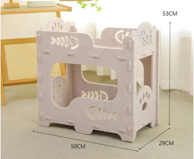 Felt Cat Nest Felt Pet Supplies Multi functional Removable Washable Up and Down Felt Cat Bed Suitable for Cats of All Sizes and