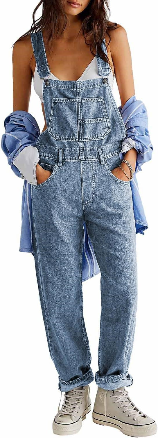 Summer Women's Trendy  Denim Overalls Casual Streetwear Comfortable Suspender Pants