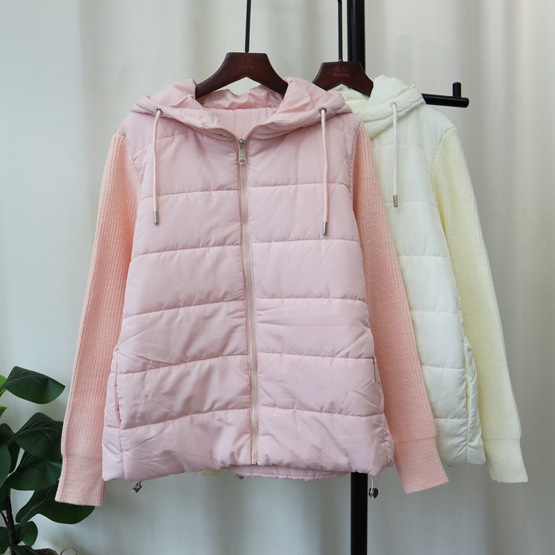 Hooded loose zipper jacket for women