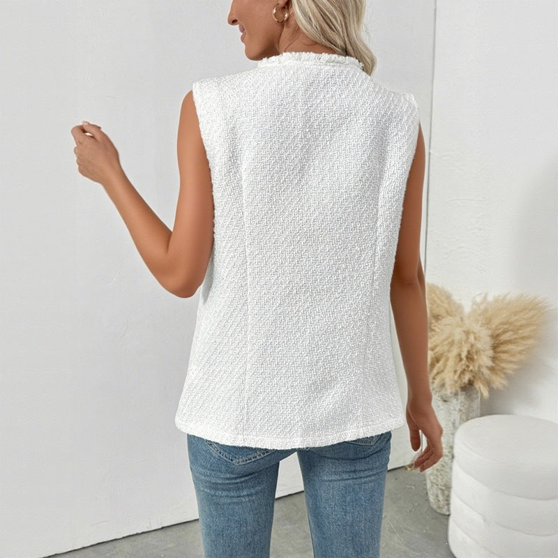 Women's Sleeveless Elegant Chanel-Style Cardigan Vest