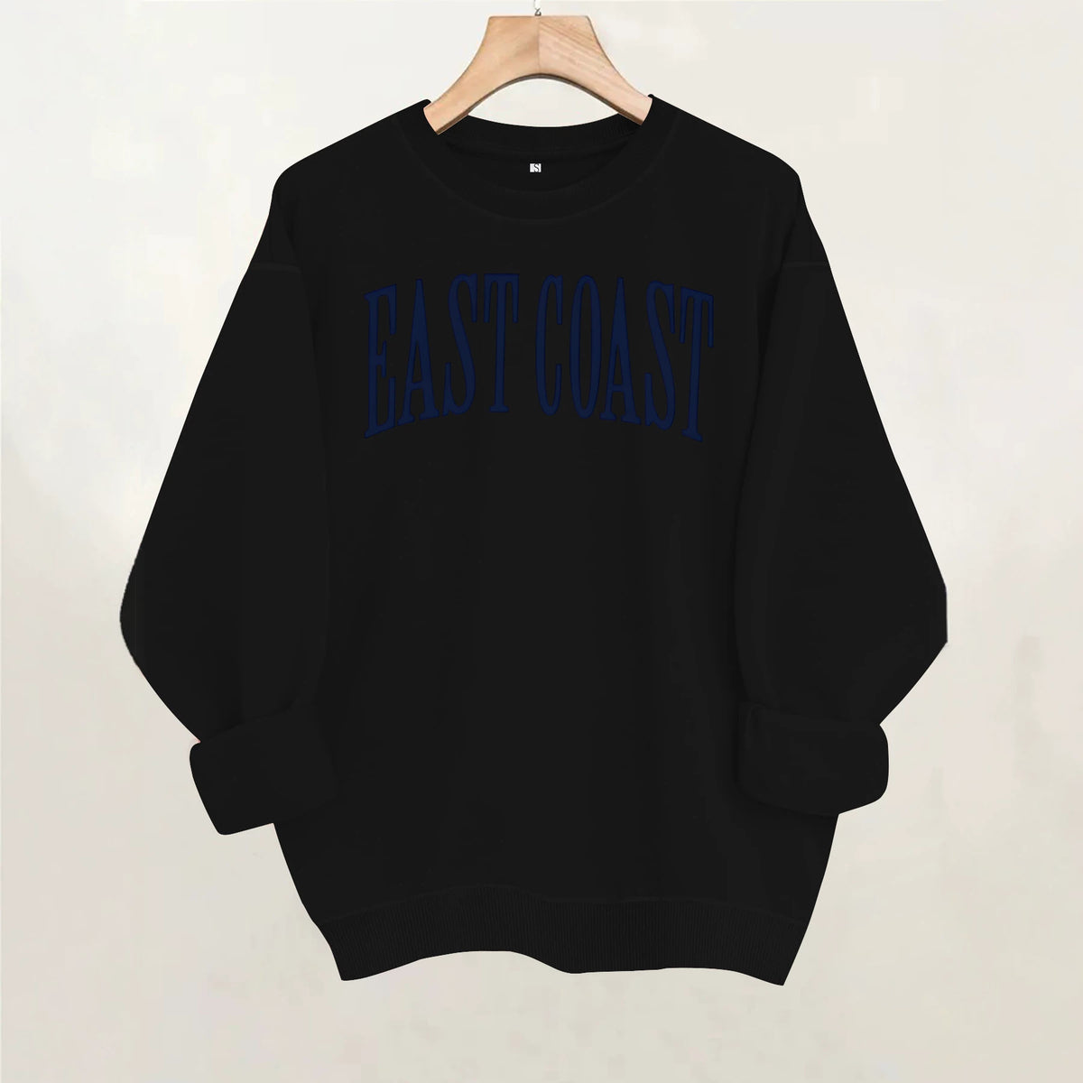 Round neck fleece hoodie