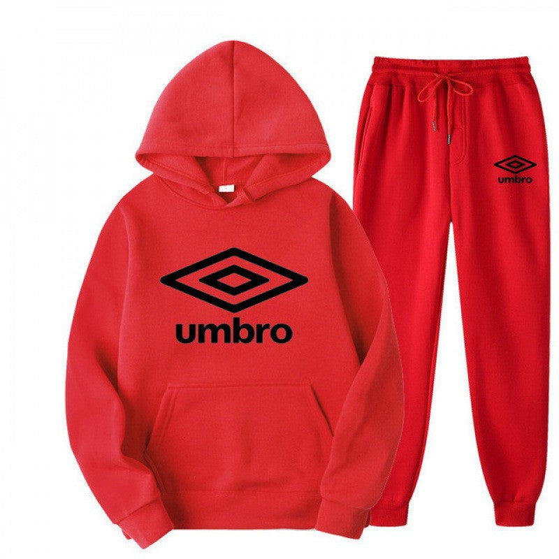 Sporty Hoodie and Pants Set for Men, Streetwear Casual Printed Hooded Sweatshirt  Joggers, Two-Piece