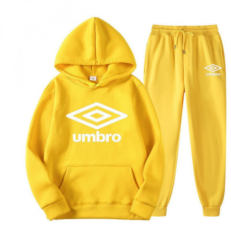 Sporty Hoodie and Pants Set for Men, Streetwear Casual Printed Hooded Sweatshirt  Joggers, Two-Piece