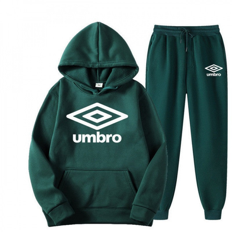 Sporty Hoodie and Pants Set for Men, Streetwear Casual Printed Hooded Sweatshirt  Joggers, Two-Piece
