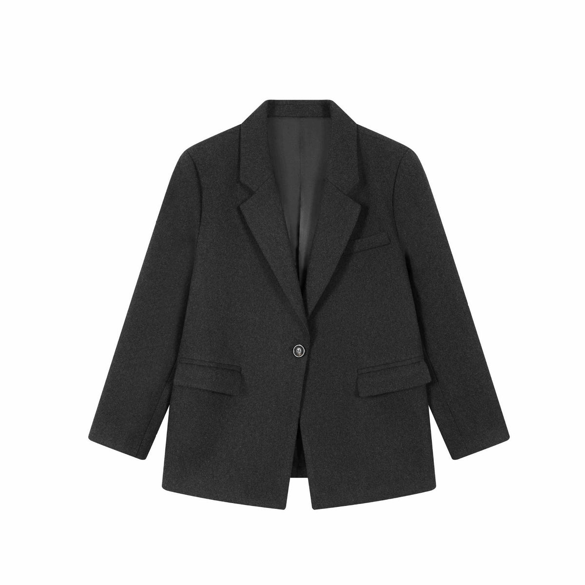 Solid Color Lapel Oversized Men's Blazer