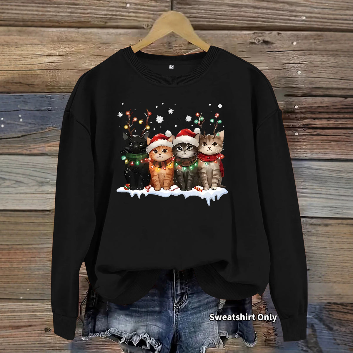 Loose velvet sweatshirt